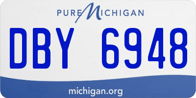 MI license plate DBY6948