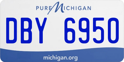 MI license plate DBY6950