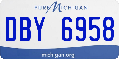 MI license plate DBY6958