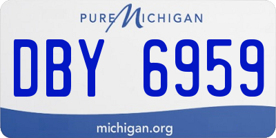 MI license plate DBY6959