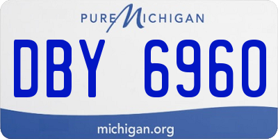MI license plate DBY6960