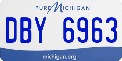 MI license plate DBY6963
