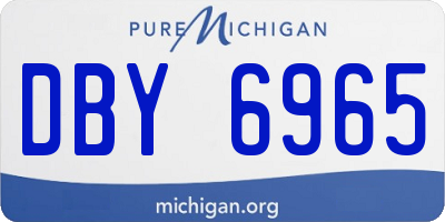 MI license plate DBY6965