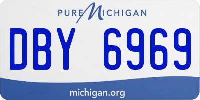 MI license plate DBY6969