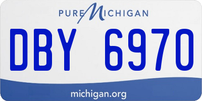 MI license plate DBY6970