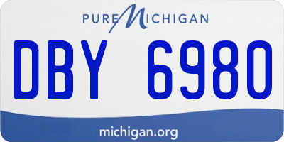 MI license plate DBY6980