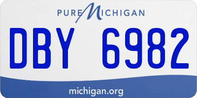MI license plate DBY6982