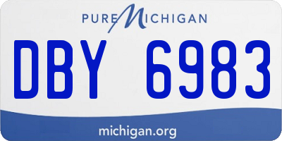 MI license plate DBY6983