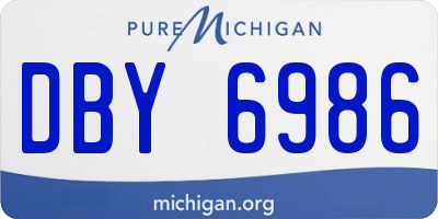 MI license plate DBY6986
