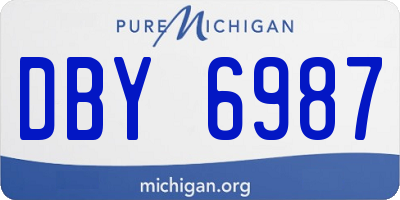 MI license plate DBY6987