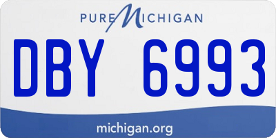 MI license plate DBY6993