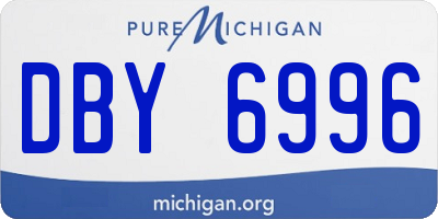 MI license plate DBY6996