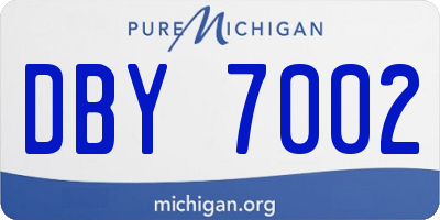 MI license plate DBY7002