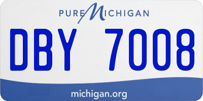 MI license plate DBY7008