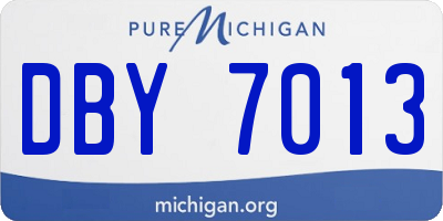 MI license plate DBY7013