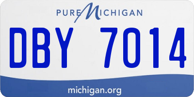 MI license plate DBY7014