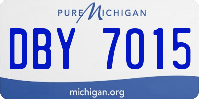 MI license plate DBY7015