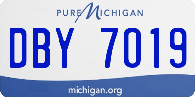 MI license plate DBY7019