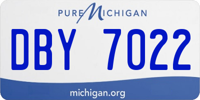 MI license plate DBY7022