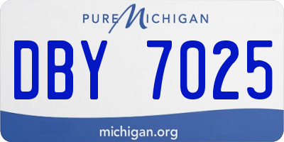 MI license plate DBY7025