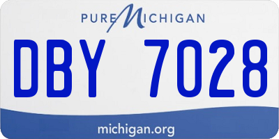 MI license plate DBY7028