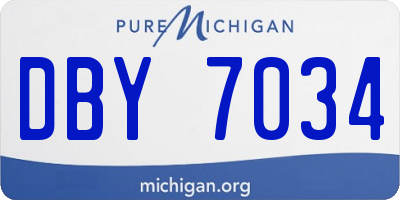 MI license plate DBY7034