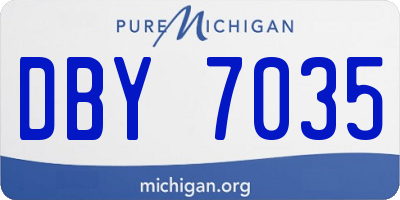 MI license plate DBY7035