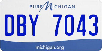 MI license plate DBY7043