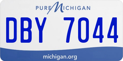 MI license plate DBY7044
