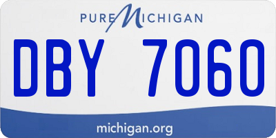 MI license plate DBY7060