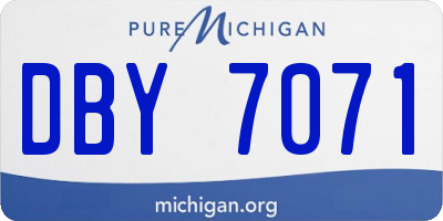 MI license plate DBY7071