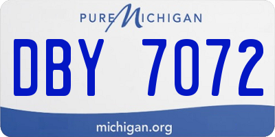 MI license plate DBY7072