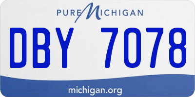 MI license plate DBY7078