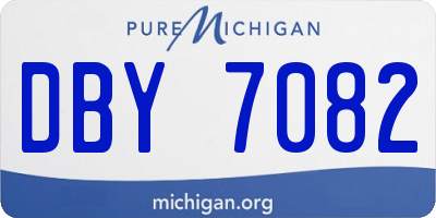 MI license plate DBY7082