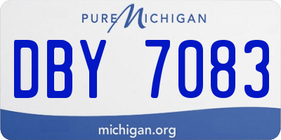 MI license plate DBY7083
