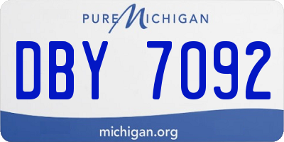 MI license plate DBY7092