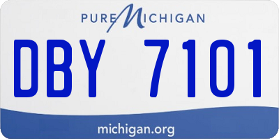 MI license plate DBY7101