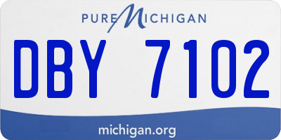 MI license plate DBY7102