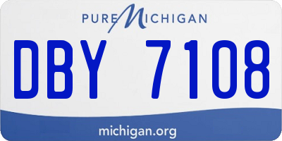 MI license plate DBY7108