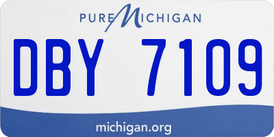 MI license plate DBY7109