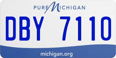 MI license plate DBY7110
