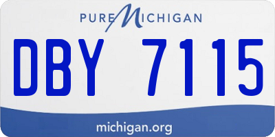 MI license plate DBY7115
