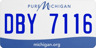 MI license plate DBY7116