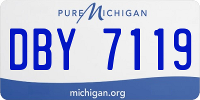 MI license plate DBY7119