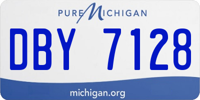 MI license plate DBY7128
