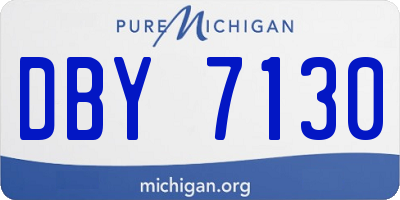 MI license plate DBY7130