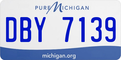 MI license plate DBY7139