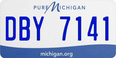 MI license plate DBY7141