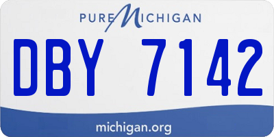 MI license plate DBY7142
