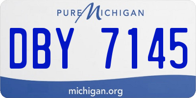 MI license plate DBY7145